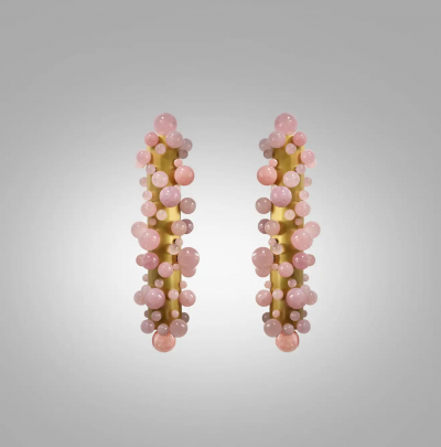  Phoenix Gallery Bespoke Pink Quartz Bubble Sconces by Phoenix
