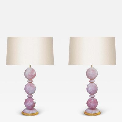  Phoenix Gallery Bespoke Pink Rock Crystal Lamps By Phoenix