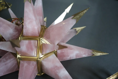  Phoenix Gallery Bespoke STAR21 Pink Rock Crystal Flush Mount by Phoenix