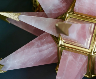  Phoenix Gallery Bespoke STAR21 Pink Rock Crystal Flush Mount by Phoenix