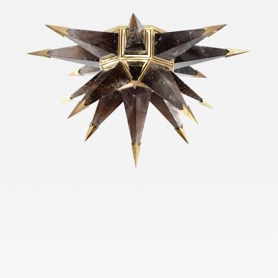  Phoenix Gallery Bespoke STAR22 Smoky Rock Crystal Flush Mount by Phoenix