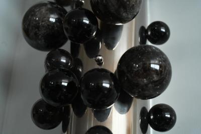  Phoenix Gallery Bespoke Smoky Bubble Quartz Sconces by Phoenix