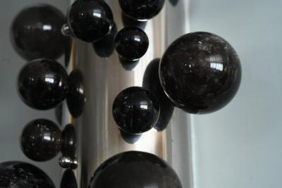  Phoenix Gallery Bespoke Smoky Bubble Quartz Sconces by Phoenix