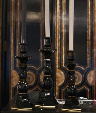  Phoenix Gallery Bespoke Smoky rock crystal candleholders By Phoenix