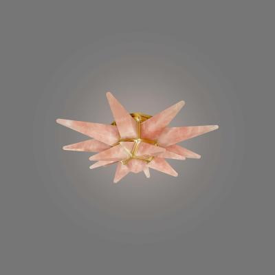  Phoenix Gallery Bespoke Star18 Pink Rock Crystal Flushmount By Phoenix