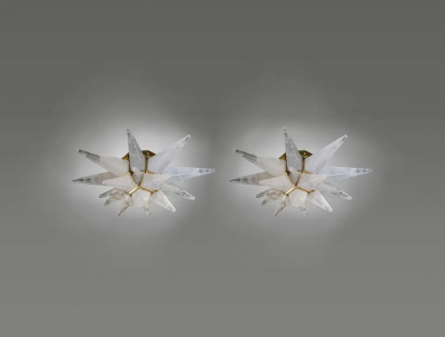  Phoenix Gallery Bespoke Star20 Rock Crystal Flush Mount by Phoenix