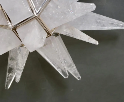  Phoenix Gallery Bespoke Star20 Rock Crystal Flush Mount by Phoenix