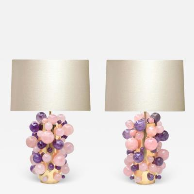  Phoenix Gallery Cherry Blossom Rock Crystal Bubble Lamps by Phoenix