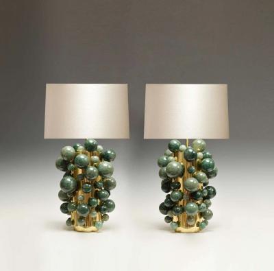  Phoenix Gallery Green Rock Crystal Bubble Lamps by Phoenix