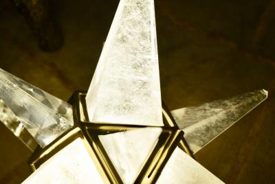  Phoenix Gallery Pair of Star Rock Crystal Chandelier by Phoenix