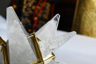  Phoenix Gallery Pair of Star Rock Crystal Chandelier by Phoenix