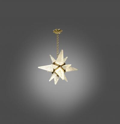  Phoenix Gallery Pair of Star Rock Crystal Chandelier by Phoenix