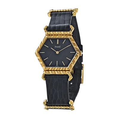  Piaget PIAGET 18K YELLOW GOLD 9559 D HEXAGONAL VINTAGE LADIES WATCH