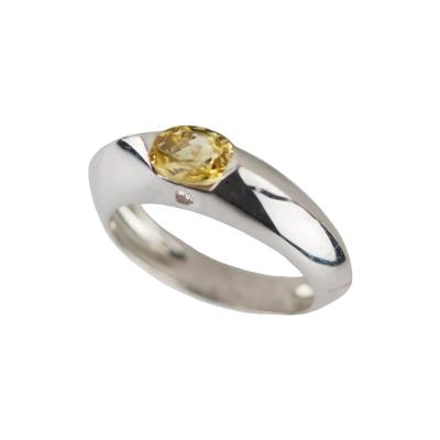  Piaget Piaget 18k White Gold Ring With Yellow Sapphire And Diamond