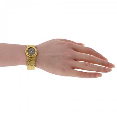  Piaget Piaget Vintage 18K Yellow Gold Tiger Eye Oval Dial Watch