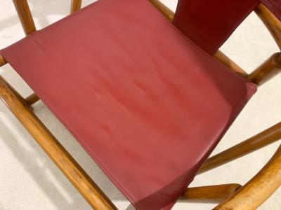  Piero Palange Werther Toffoloni Red G23 Hoop Armchair by Piero Palange Werther Toffoloni