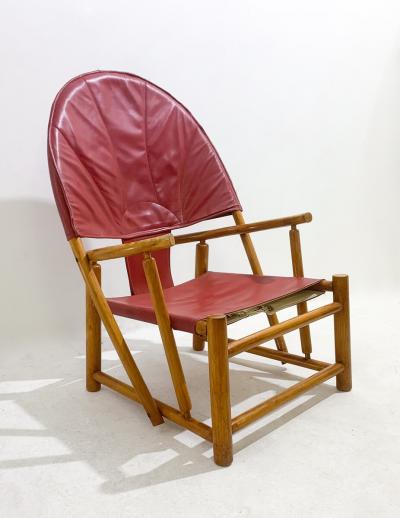  Piero Palange Werther Toffoloni Red G23 Hoop Armchair by Piero Palange Werther Toffoloni