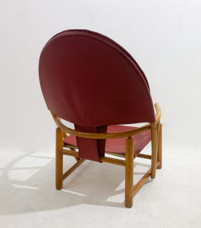  Piero Palange Werther Toffoloni Red G23 Hoop Armchair by Piero Palange Werther Toffoloni