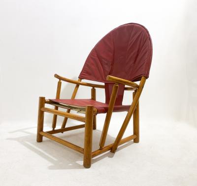  Piero Palange Werther Toffoloni Red G23 Hoop Armchair by Piero Palange Werther Toffoloni