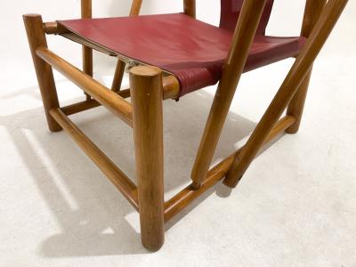  Piero Palange Werther Toffoloni Red G23 Hoop Armchair by Piero Palange Werther Toffoloni