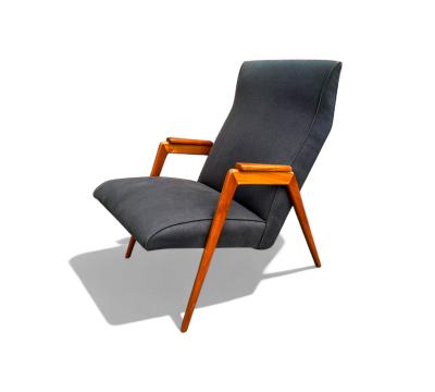 Pierre Weckx Brazilian Modern Armchair in Pau Marfim Fabric Pierre Weckx 1950s