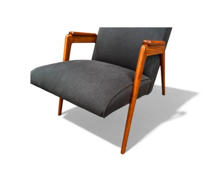  Pierre Weckx Brazilian Modern Armchair in Pau Marfim Fabric Pierre Weckx 1950s