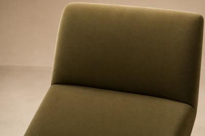  Pierre Weckx Brazilian Modern Armchair in Pau Marfim Green Mohair Pierre Weckx