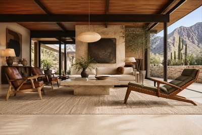  Pierre Weckx Brazilian Modern Chaise Lounge in Cavi na Wood Olive Mohair Pierre Weckx