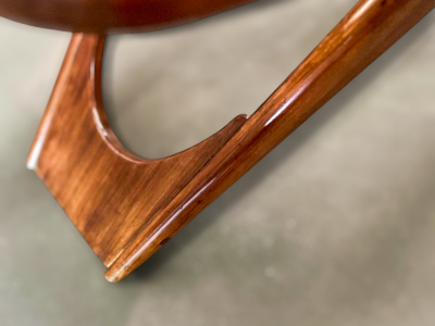  Pierre Weckx Coffee Table in Caviuna Wood Glass by Pierre Weckxx c 1950s