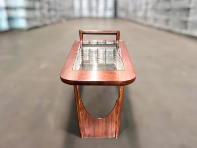  Pierre Weckx Coffee Table in Caviuna Wood Glass by Pierre Weckxx c 1950s