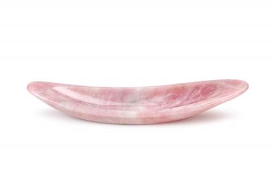  Pieruga Marble Bowl sculpture in rose quartz hand carved in Italy