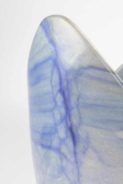  Pieruga Marble Champagne bucket ice bucket sculpture vase in Azul Macaubas blue hand carved