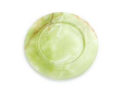  Pieruga Marble Set of 4 Charger Plates in Green Onyx hand carved in Italy