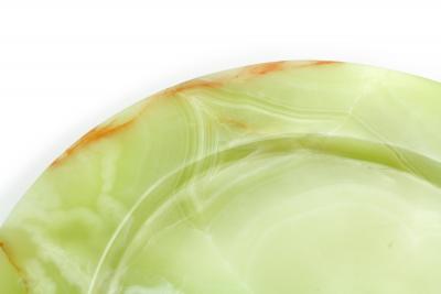  Pieruga Marble Set of 4 Charger Plates in Green Onyx hand carved in Italy