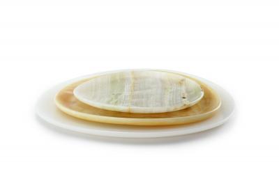  Pieruga Marble Set of plates or platters in Different Onyx hand carved in Italy
