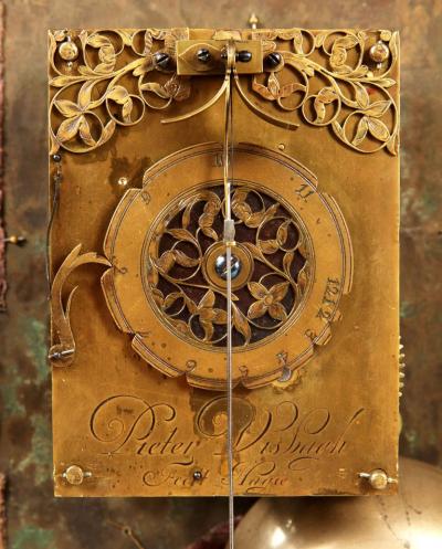  Pieter Visbagh 17th Century Hague Clock Signed by Pieter Visbagh