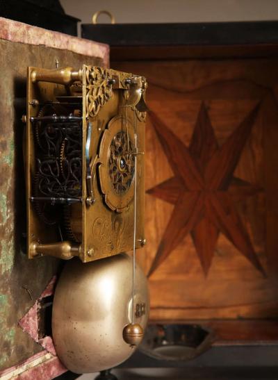  Pieter Visbagh 17th Century Hague Clock Signed by Pieter Visbagh