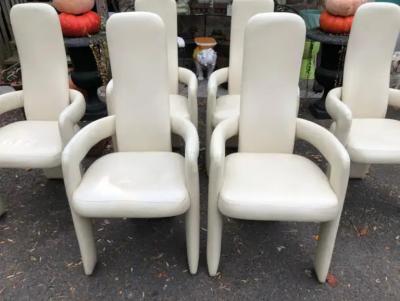  Pietro Costantini Sexy Sculptural Set 6 Pietro Costantini style Tall Back dining Chair Post Modern