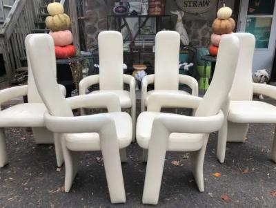  Pietro Costantini Sexy Sculptural Set 6 Pietro Costantini style Tall Back dining Chair Post Modern