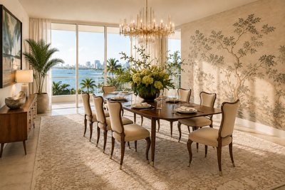  Pisciotta e Filhos Set of Eight Dining Chairs by Pisciotta e Filhos in Rosewood Mohair