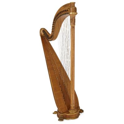 Pleyel Wolff Lyon Cie Large gilt bronze mounted maple harp by Pleyel Wolff Lyon and Cie 