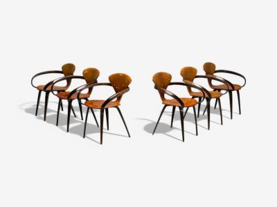  Plycraft Norman Cherner Plycraft Mid Century Modern Pretzel Dining Chairs USA 1960s
