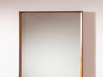  Poggi Mirror with teak wood frame Italian manufacture 1960s 