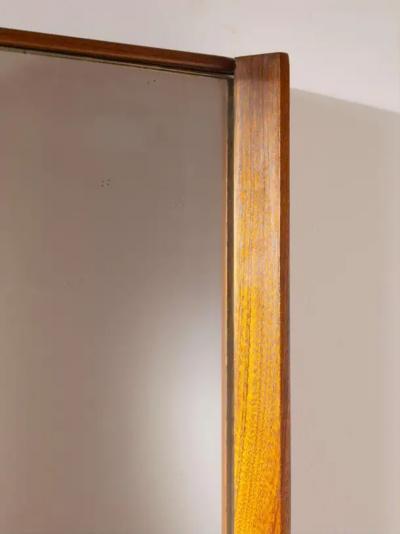  Poggi Mirror with teak wood frame Italian manufacture 1960s 
