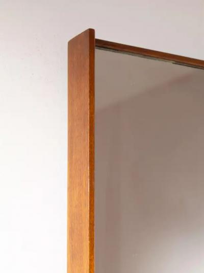  Poggi Mirror with teak wood frame Italian manufacture 1960s 