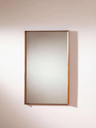  Poggi Mirror with teak wood frame Italian manufacture 1960s 