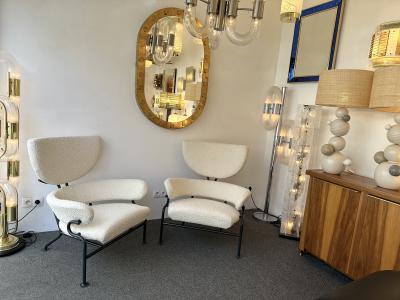  Poggi Pair of Armchairs PL19 by Franco Albini for Poggi Italy 1960s