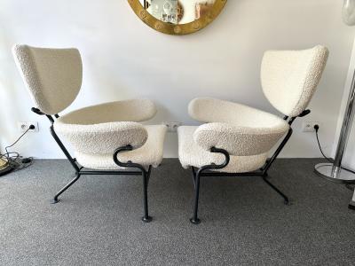  Poggi Pair of Armchairs PL19 by Franco Albini for Poggi Italy 1960s