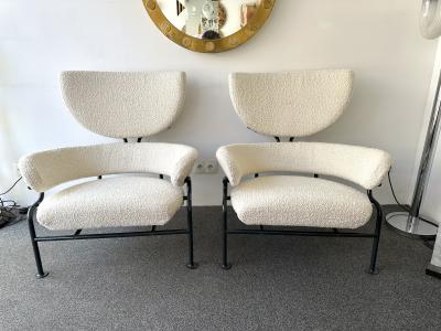  Poggi Pair of Armchairs PL19 by Franco Albini for Poggi Italy 1960s