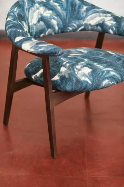  Poggi Pair of wooden armchairs prod Poggi Italy 1950